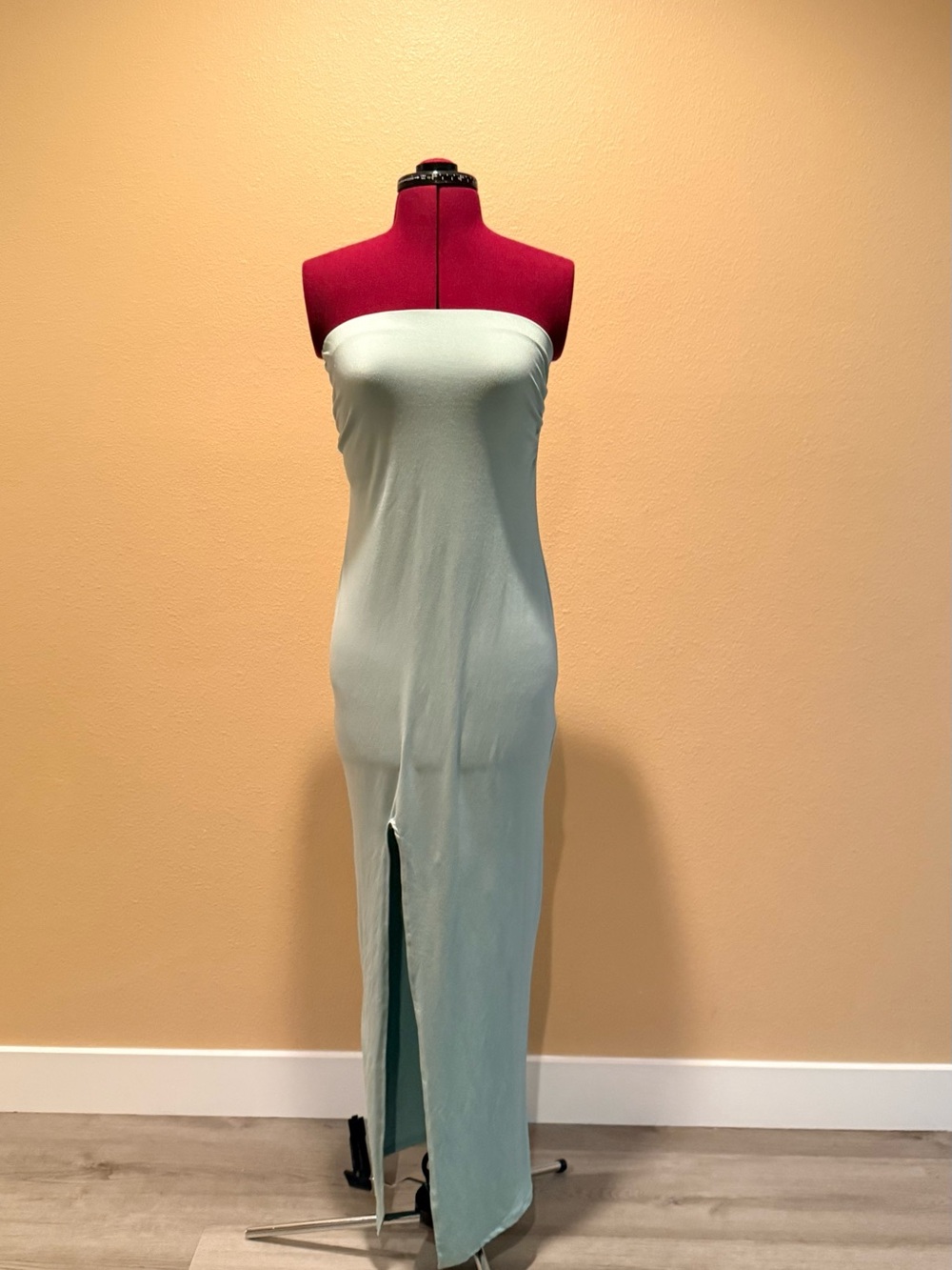 Heart & Hips Strapless Maxi Dress in Sage